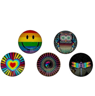 100 x 6cm Glass Fridge Magnet Assorted